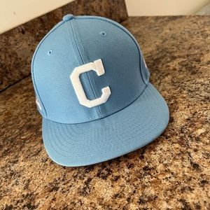 Baby Blue Cleveland Indians Fitted 7 1/8 LIKE BRAND NEW (will ship immediately)